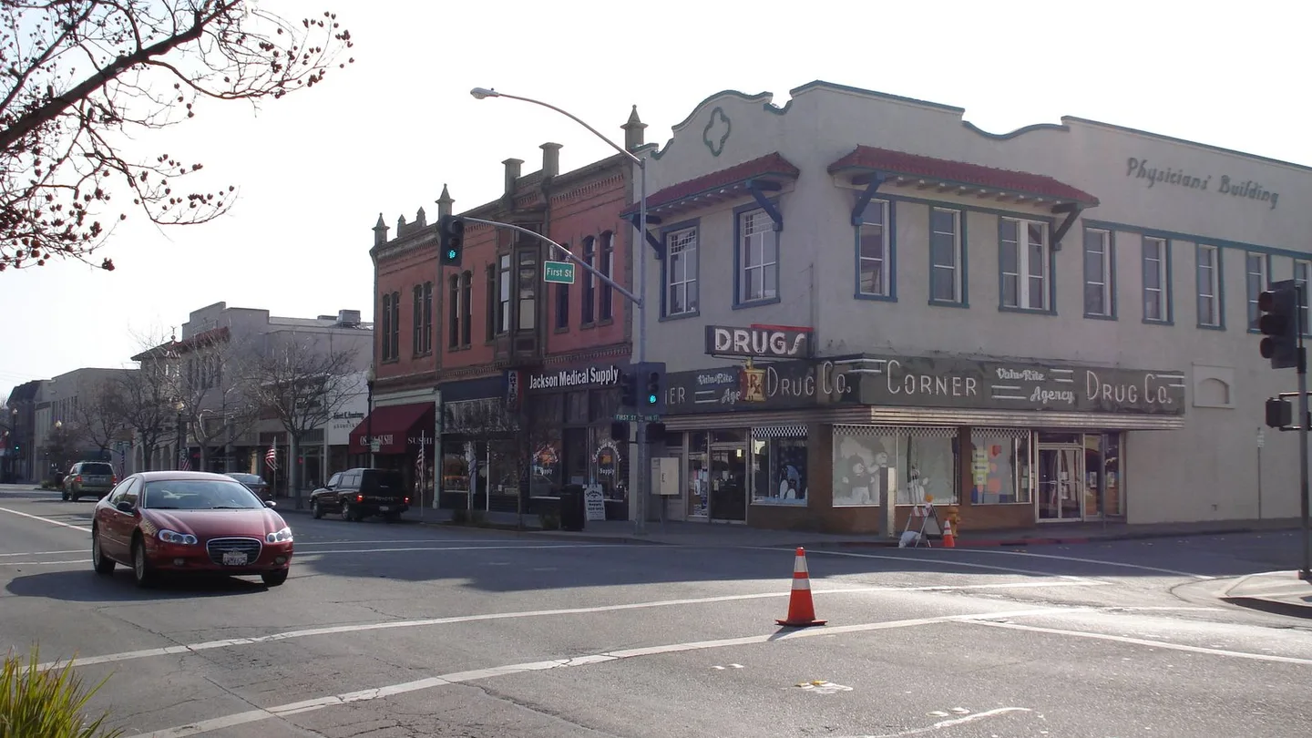 Downtown Woodland, California.