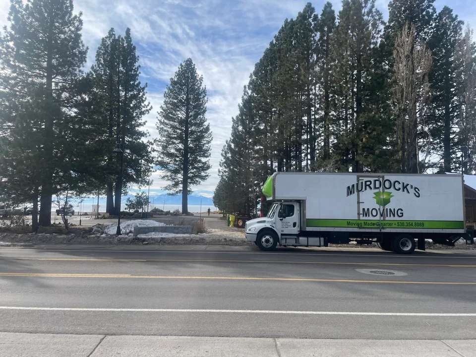 Murdock’s moving truck on a long-distance route near Lake Tahoe